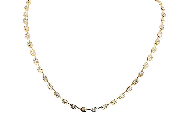 F273-95675: NECKLACE 2.05 TW BAGUETTES (17 INCHES)