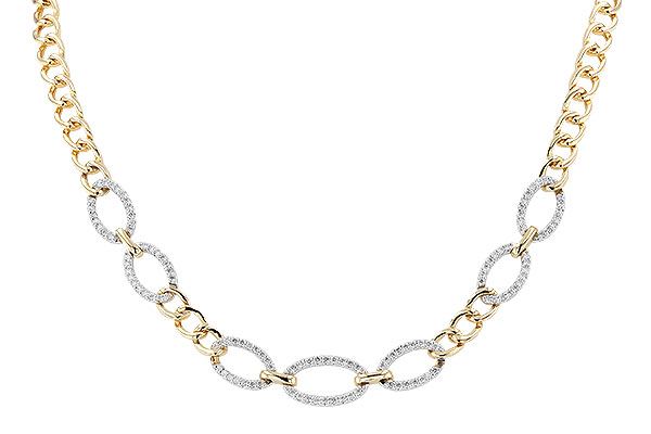 G273-92948: NECKLACE 1.12 TW (17")(INCLUDES BAR LINKS)