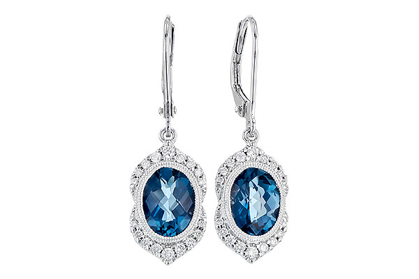 D273-08430: EARR 2.45 LONDON BLUE TOPAZ 2.64 TGW