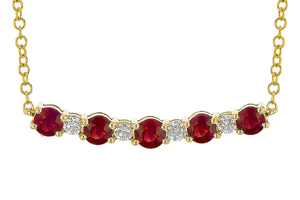 E190-35639: NECK .58 TW RUBY .70 TGW