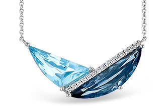 F273-02966: NECK 4.66 BLUE TOPAZ 4.75 TGW (18")