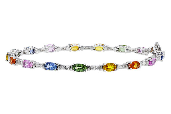 F274-83894: BRACELET 4.76 MULTI-COLOR SAPPH 5.08 TGW (7")