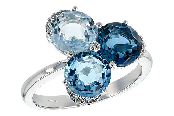 H189-37539: LDS RG 4.02 BLUE TOPAZ 4.07 TGW