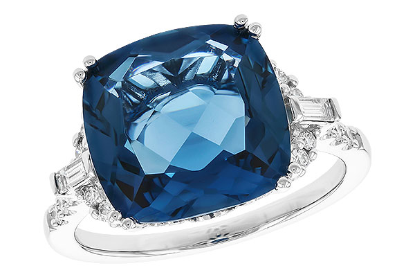 K273-94802: LDS RG 9.00 LONDON BLUE TOPAZ 9.25 TGW (12MM LBT)