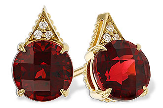 K274-88384: EARR 2.08 TW GARNET 2.10 TGW (6MM RD)