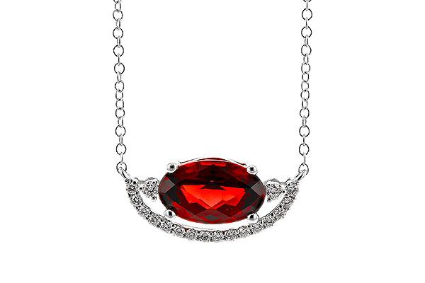 L274-83875: NECKLACE 1.94 GARNET 2.08 TGW (10x6MM GAR / 18")