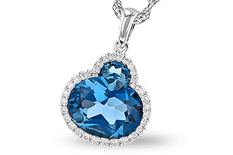 M273-06620: NECK 2.86 LONDON BLUE TOPAZ 3.00 TGW (10X8 OVAL)