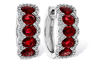 M274-88448: EARRINGS 2.20 TW RUBY 2.45 TGW